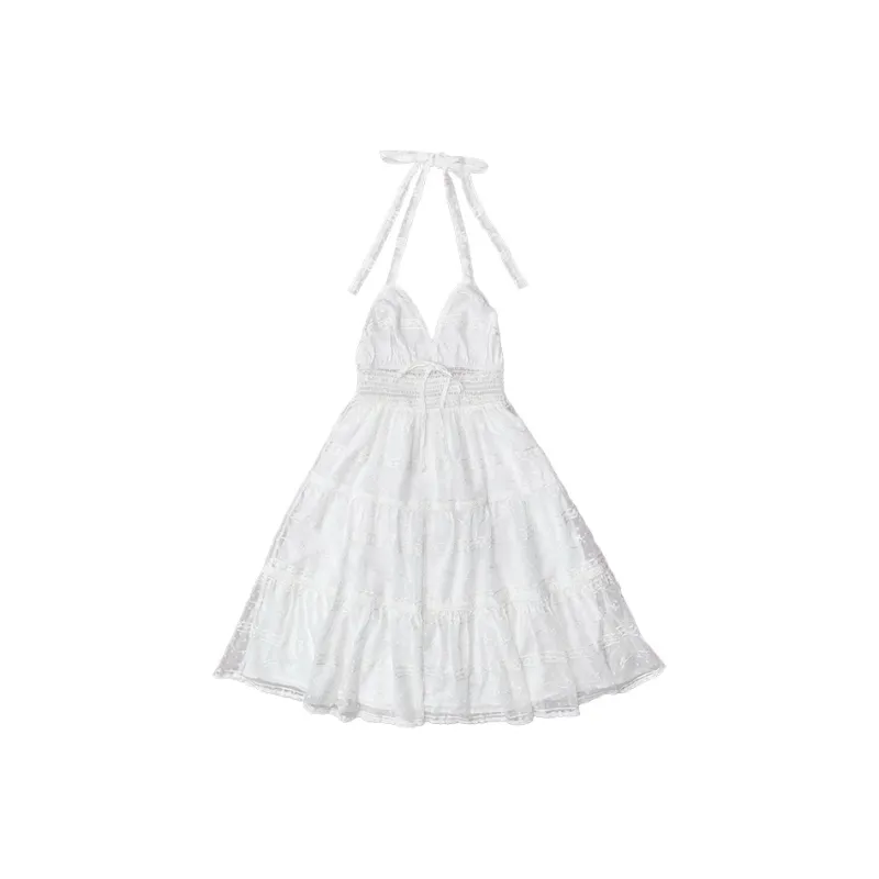 DeleteEX Slip Dresses Women's White-0