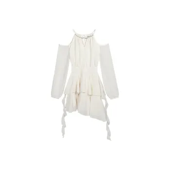 ETSE Long Sleeved Dresses Women's Apricot