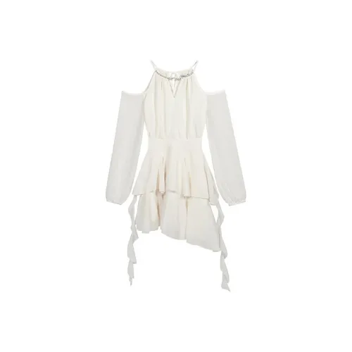ETSE Long Sleeved Dresses Women's Apricot