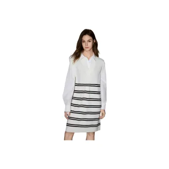 ELLE Long Sleeved Skirt Winter Women's Ecru