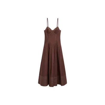 Massimo Dutti Slip Dress Women's Brown