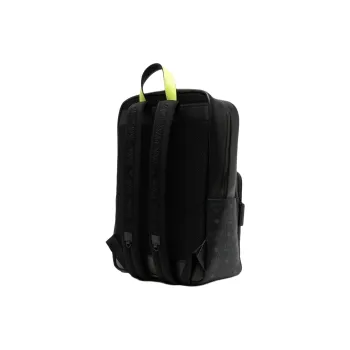 MCM Aren Canvas With Nappa Leather Backpack Medium Size Men's Black
