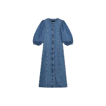 ZARA Long Sleeved Dress Women's Blue
