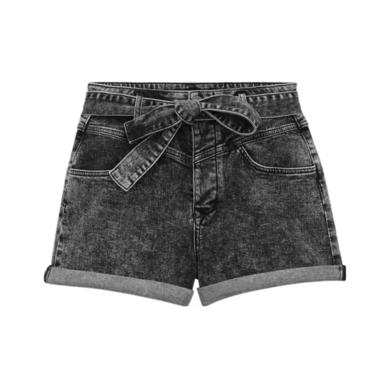 Maje Denim Shorts Women's Dark Gray-0