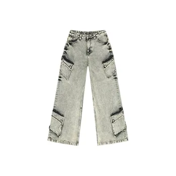 SMFK Jeans Women's White Snowflake