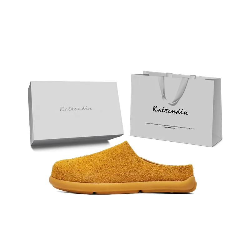 Kaltendin Rubber Sole Abrasion Resistant Slip Resistant Closed Toe Slippers Unisex-7