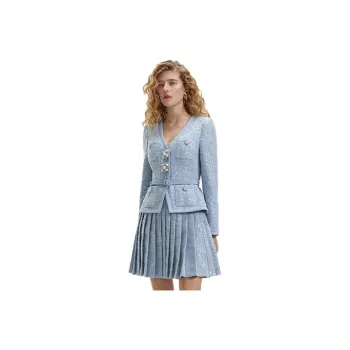 Self-portrait Skirt Set Women's Misty Blue