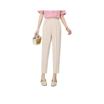 FAWENXIANGZI Spring, Summer, Fall Suit Trouser Regular Women's Apricot