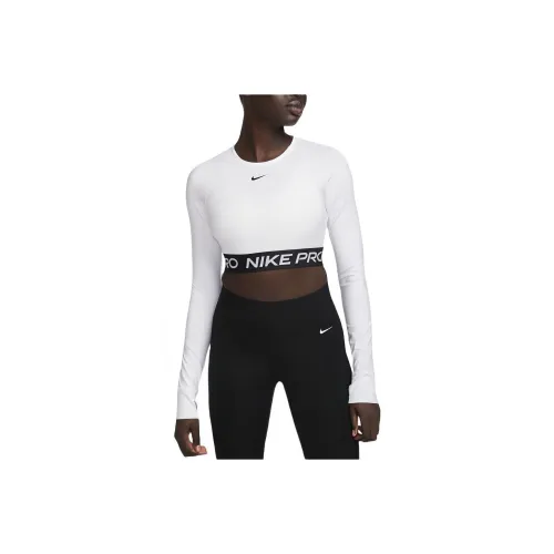 Nike Pro Women's Dri FIT Cropped Long Sleeve Top