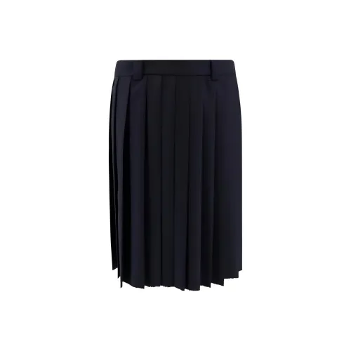 MIU MIU SS24 Casual Long Skirts Women's Navy