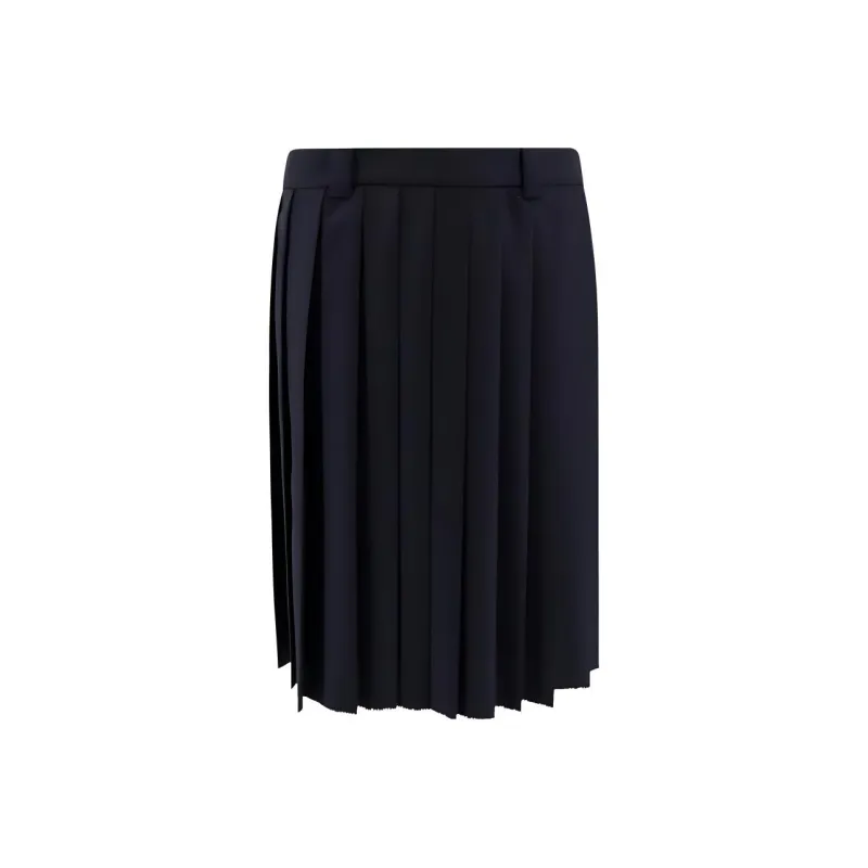 MIU MIU SS24 Casual Long Skirts Women's Navy-0