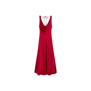 ZARA Valentine's Day Collection SS25 Slip Dress Women's Red