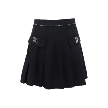 JESSYLINE Casual Short Skirts Women's Black