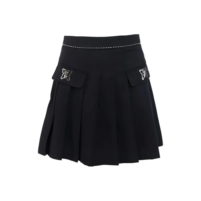 JESSYLINE Casual Short Skirts Women's Black-0