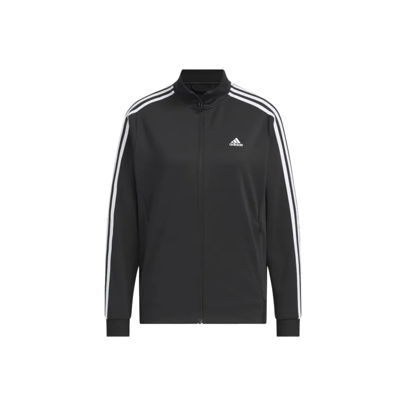 Adidas 3 Stripes Jacket Women's Black White-0