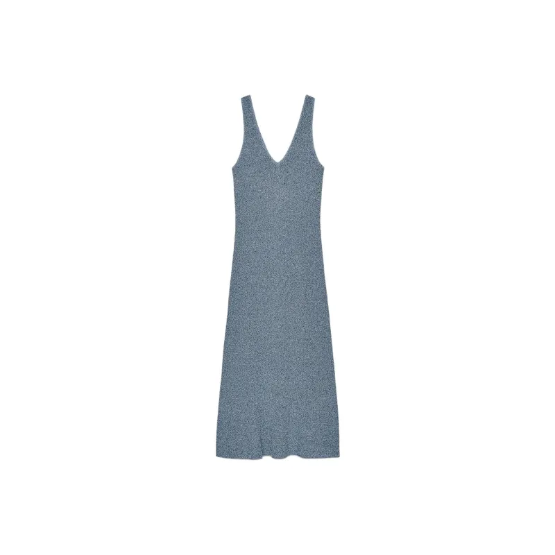 ZARA Sleeveless Dress Women's Blue/White-0