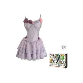 OURUOKE Slip Dress Women's Purple