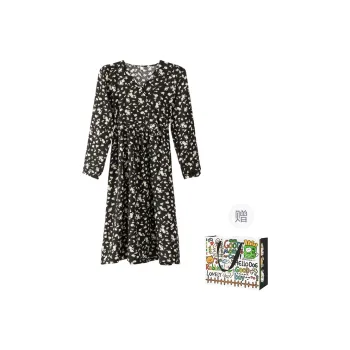 Pzhk Long Sleeved Dresses Women's Black