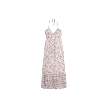 Hollister Sleeveless Dress Women's Pink All Over Print