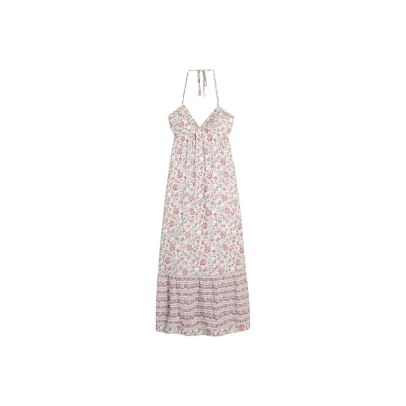 Hollister Sleeveless Dress Women's Pink All Over Print-0
