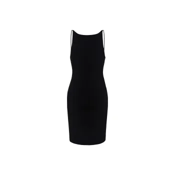 EMPORIO ARMANI Sheath Dress In Velvet With Passementerie Details And Shoulder Straps