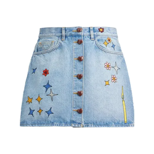 COACH Casual Short Skirts Women's Blue