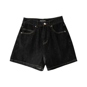 SOON FLOWER Denim Shorts Women's Black