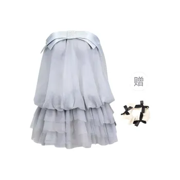 TURN UP Sleeveless Dress Women's Rain Blue+Bowknot Hair Tie Comes With