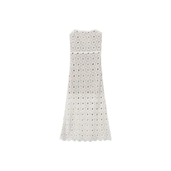 Twinset Crochet knit Bustier Midi Dress