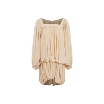 URBAN REVIVO Long Sleeved Dress Women's Orange Yellow