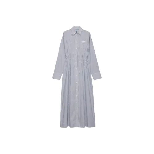 PRADA Striped Poplin Dress