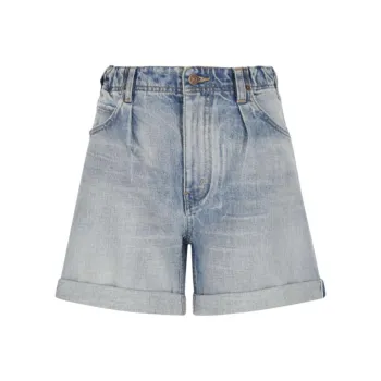 CELINE Denim Shorts Women's Blue