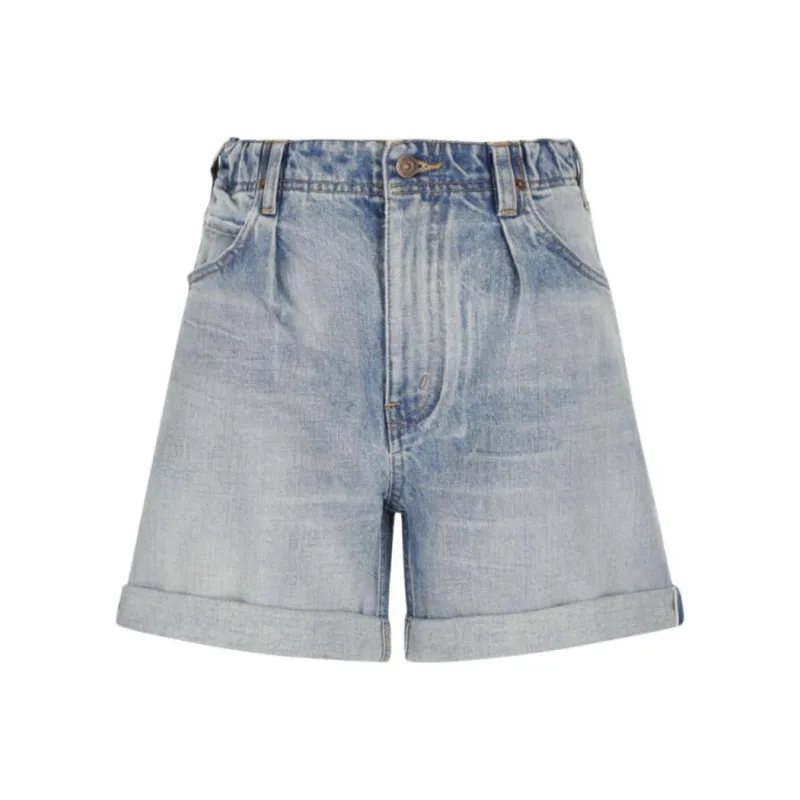 CELINE Denim Shorts Women's Blue-0