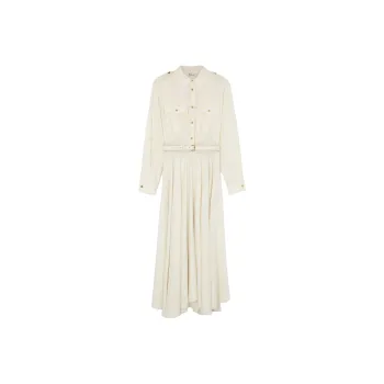 Loro Piana Long Sleeved Dress Women's White