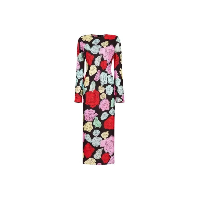 MARNI Floral print Long sleeve Dress-0