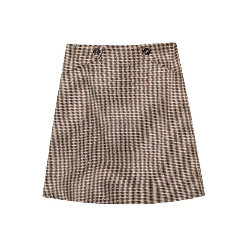 Dme Casual Short Skirts Women's Brown-0