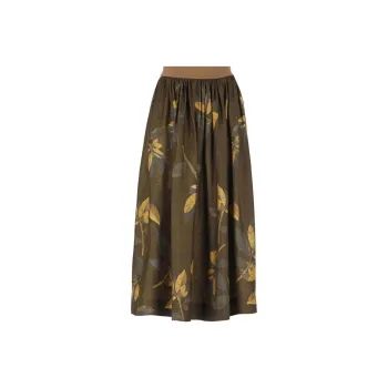 UMA WANG SS24 Casual Long Skirt Women's Umber