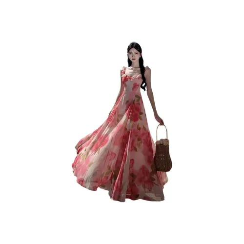 SECFLY OFFICIAL Slip Dress Women's Pink