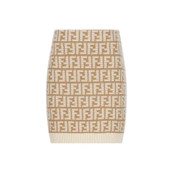 FENDI FF logo Pattern Knit Skirt