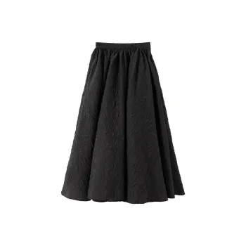 YUMOMO STAR Casual Long Skirts Women's Versatile Black