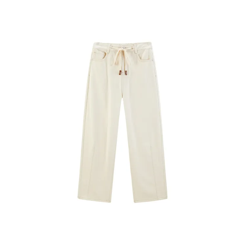 LEDIN Jeans Women's Coconut Milk White-0