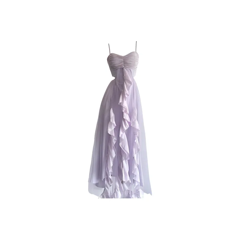Fashion Sleeveless Dress Women's Dreamy Purple-0