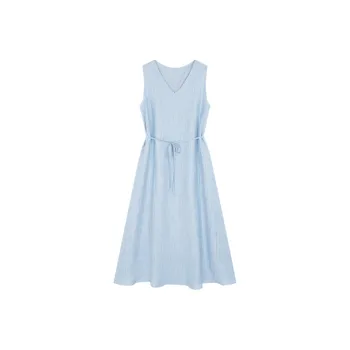 IHIMI Sleeveless Dress Women's Waterfall Blue