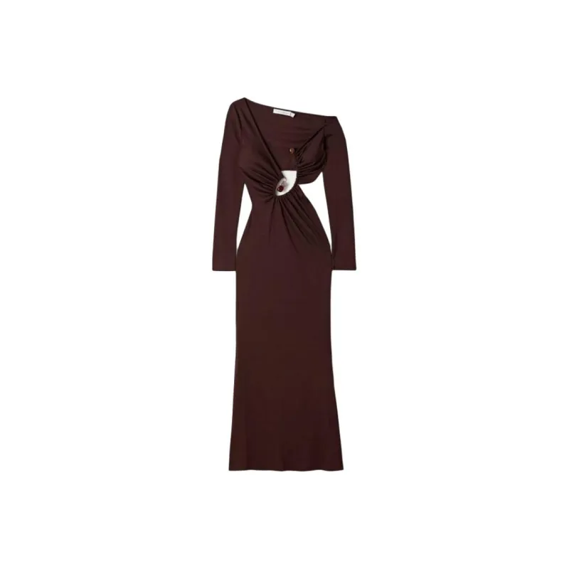 CHRISTOPHER ESBER Long Sleeved Dresses Women's Red Wood Color-0