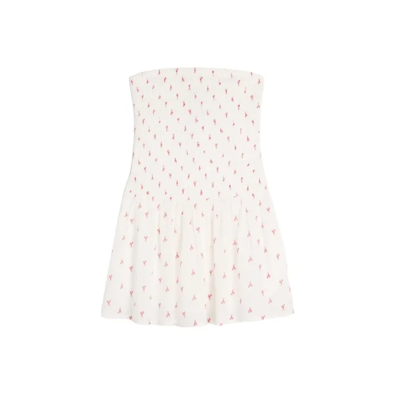 Hollister Sleeveless Dress Women's White Dot-0