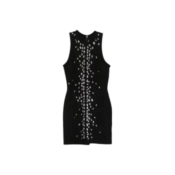 DAVID KOMA Crystal embellished Mini Dress
