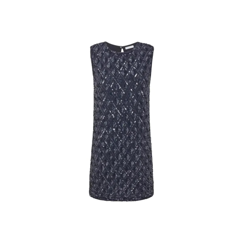 PAROSH Sleeveless Dress Women's Dark Blue-0
