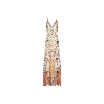 Camilla Printed Silk Maxi Dress