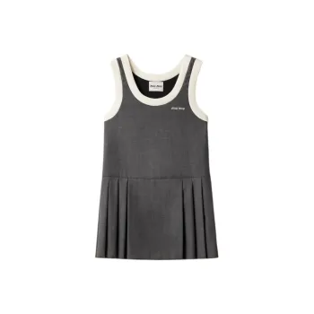 MIU MIU Grisaille Sleeveless Mini Dress