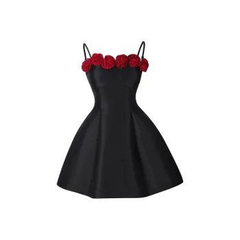Udon House Slip Dress Women's Black